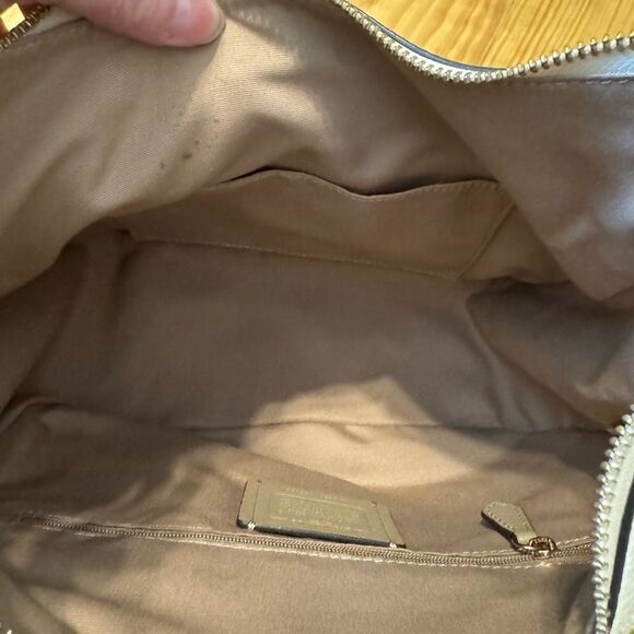 COACH Jules Hobo Leather Shoulder Handbag White C9190 - Picture 15 of 16